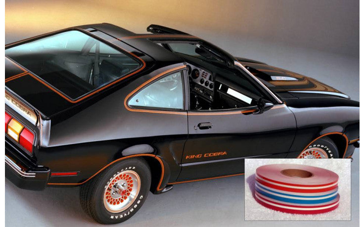 1978 King Cobra Body Pinstripe - Dual Line Stripe Does Complete Car
