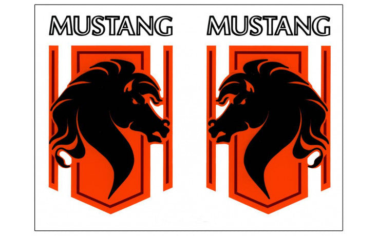 1976 Mustang Stallion Fender Decals (Orange)